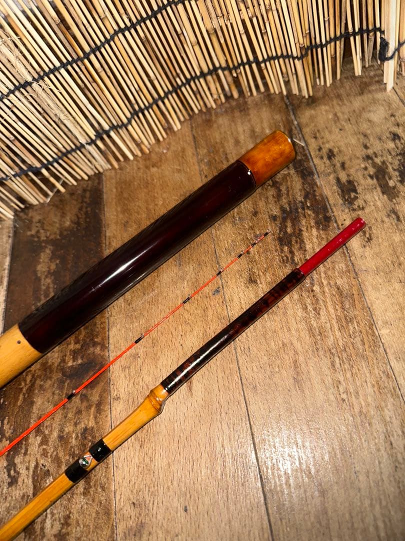 超極細穂先、クリスタルガイドの ヘチ竿 チヌ竿 印籠継 2本継 203cm和竿