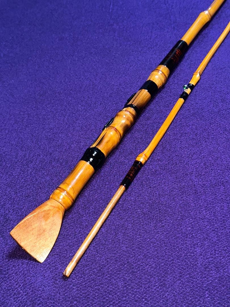 超極細穂先、クリスタルガイドの ヘチ竿 チヌ竿 印籠継 2本継 203cm和竿