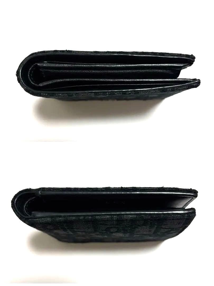 ディオール メンズ 折り財布 オブリーク ジャガード ブラック　正規品