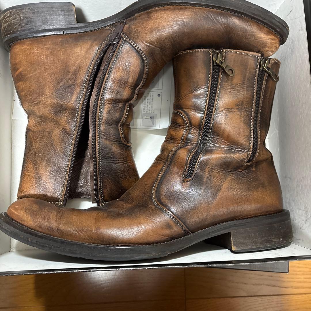 ブラウンレザー ブーツ　アメカジ
