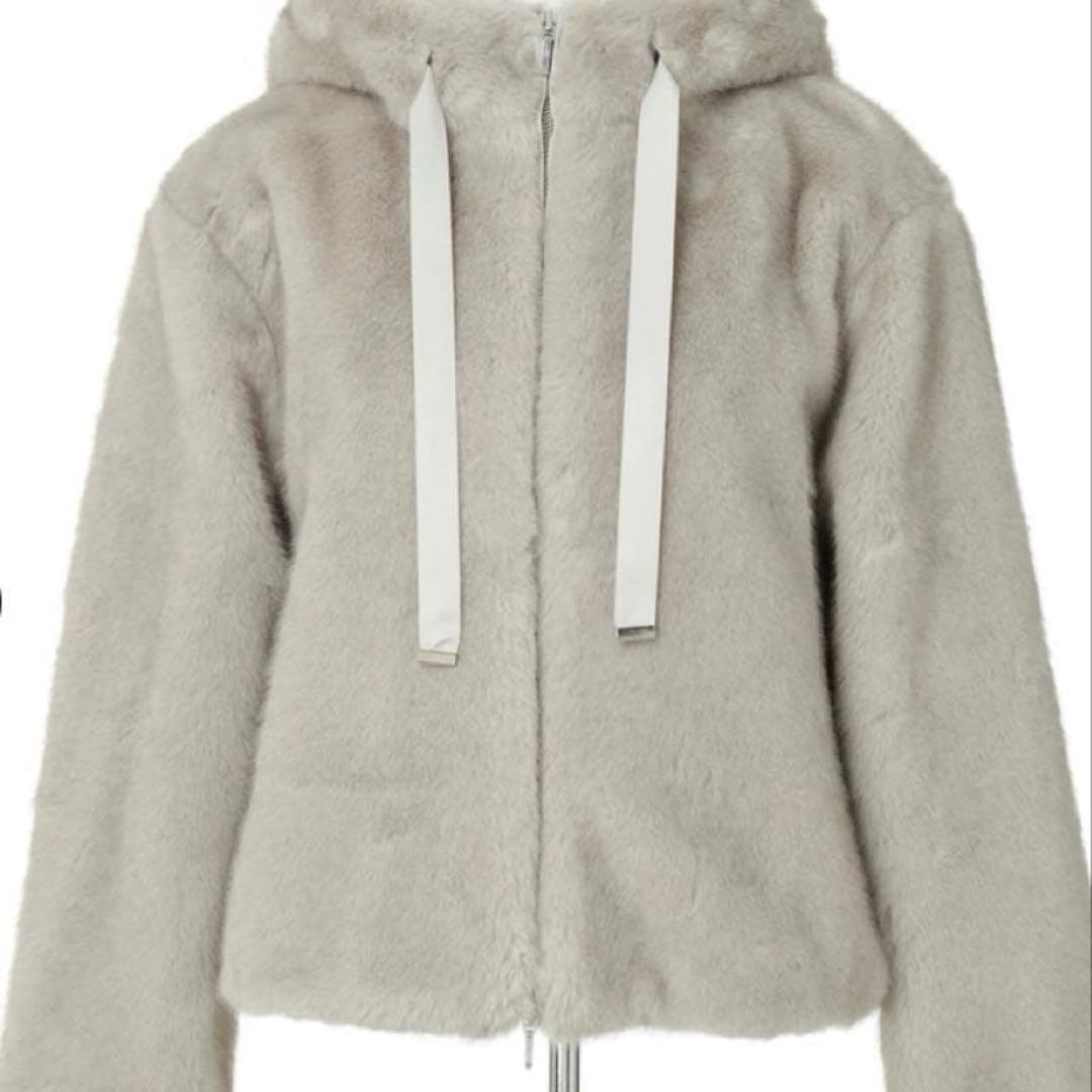 JUSGLITTY ダブルジップ ファーパーカー グレージュ M 美品