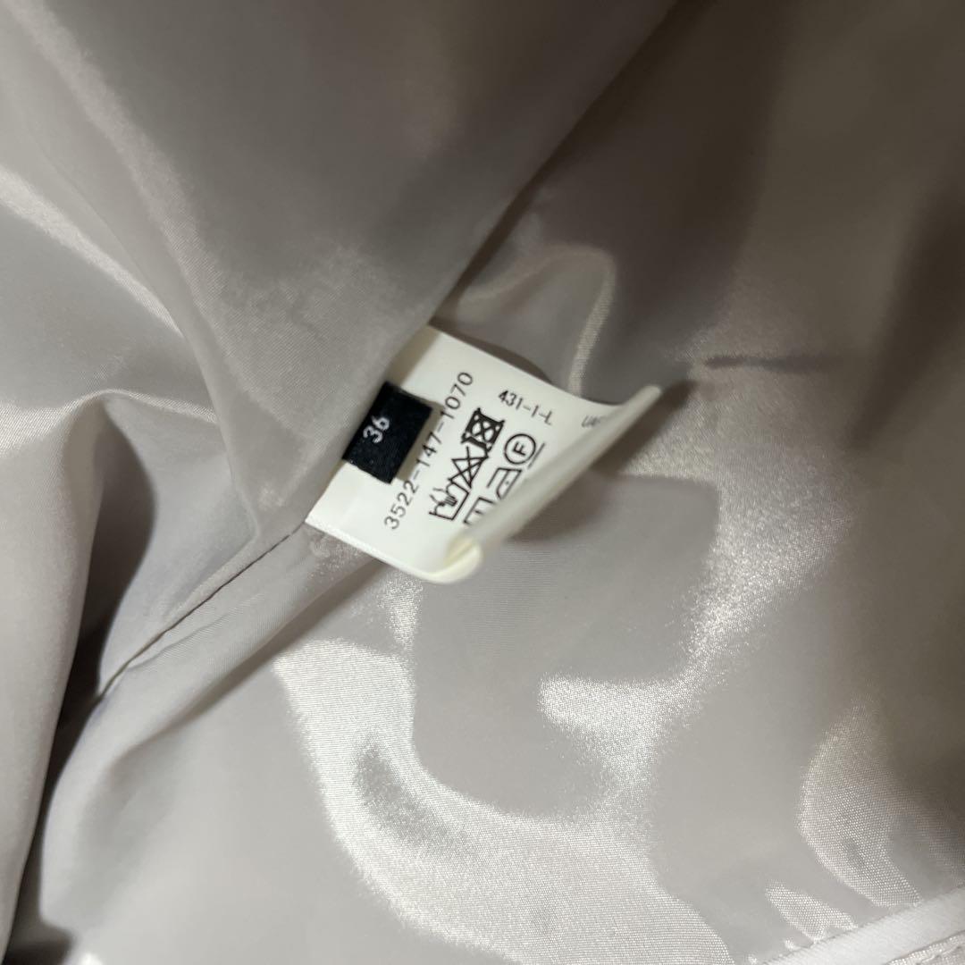 UNITED ARROWS スカートセット ライトグレー　ノーカラー ストレッチ