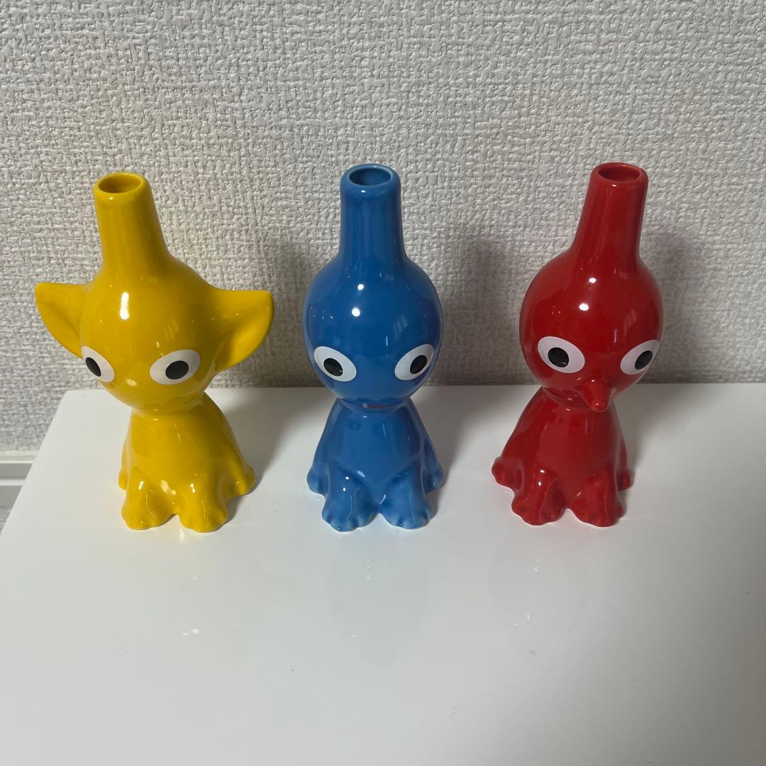 ピクミン陶器花瓶 3色セット