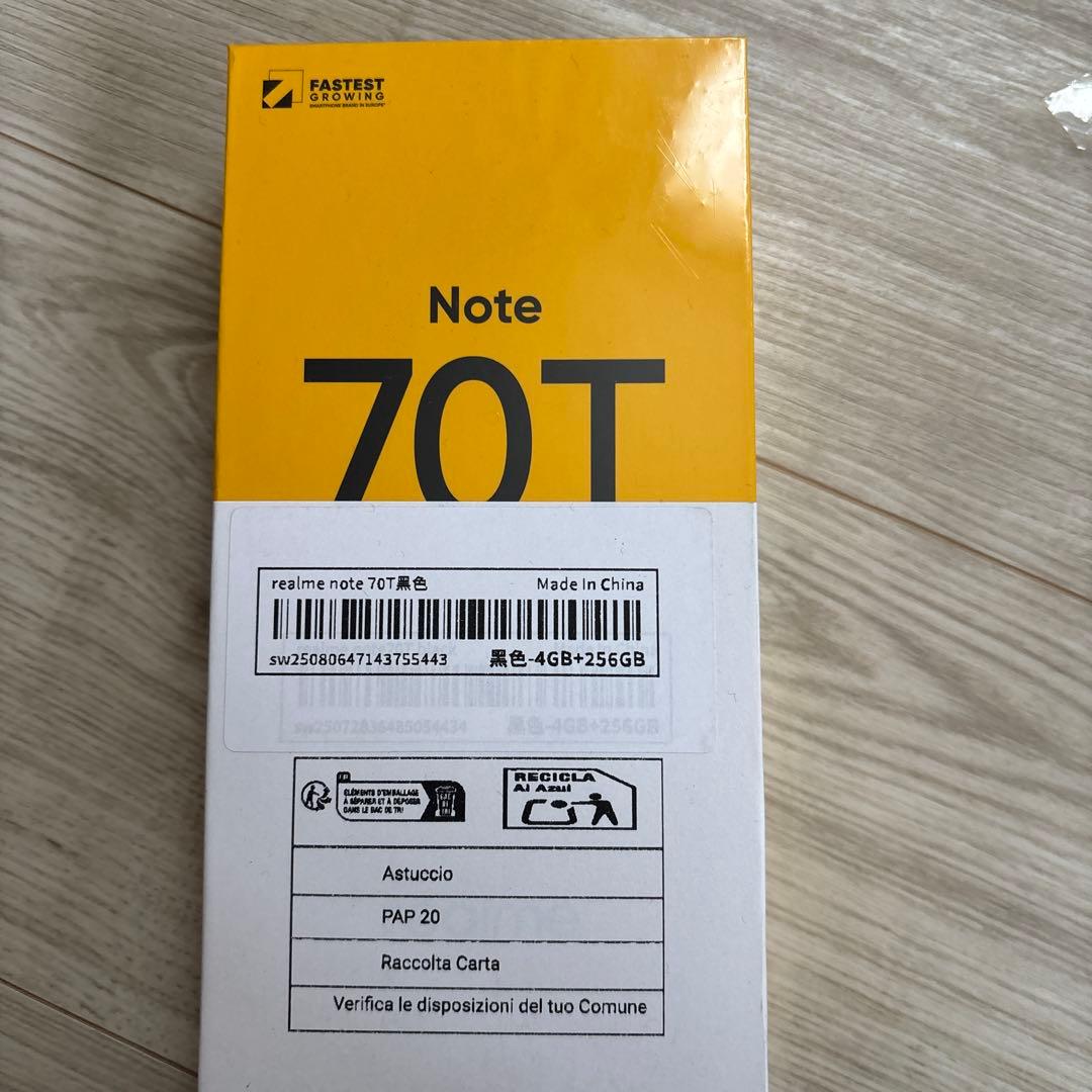 realme Note 70T 4GB/256GB ブラック