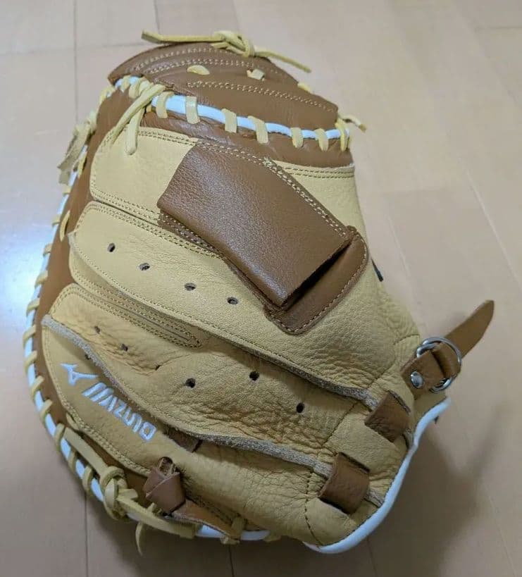 ミズノ 軟式グローブ キャッチャーミット　ベージュ/ブラウン