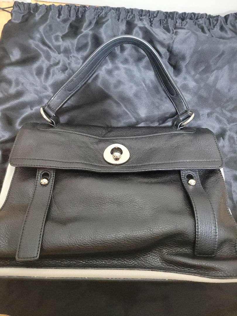 イヴサンローラン リヴゴーシュ ミューズトゥ レザートートバッグ