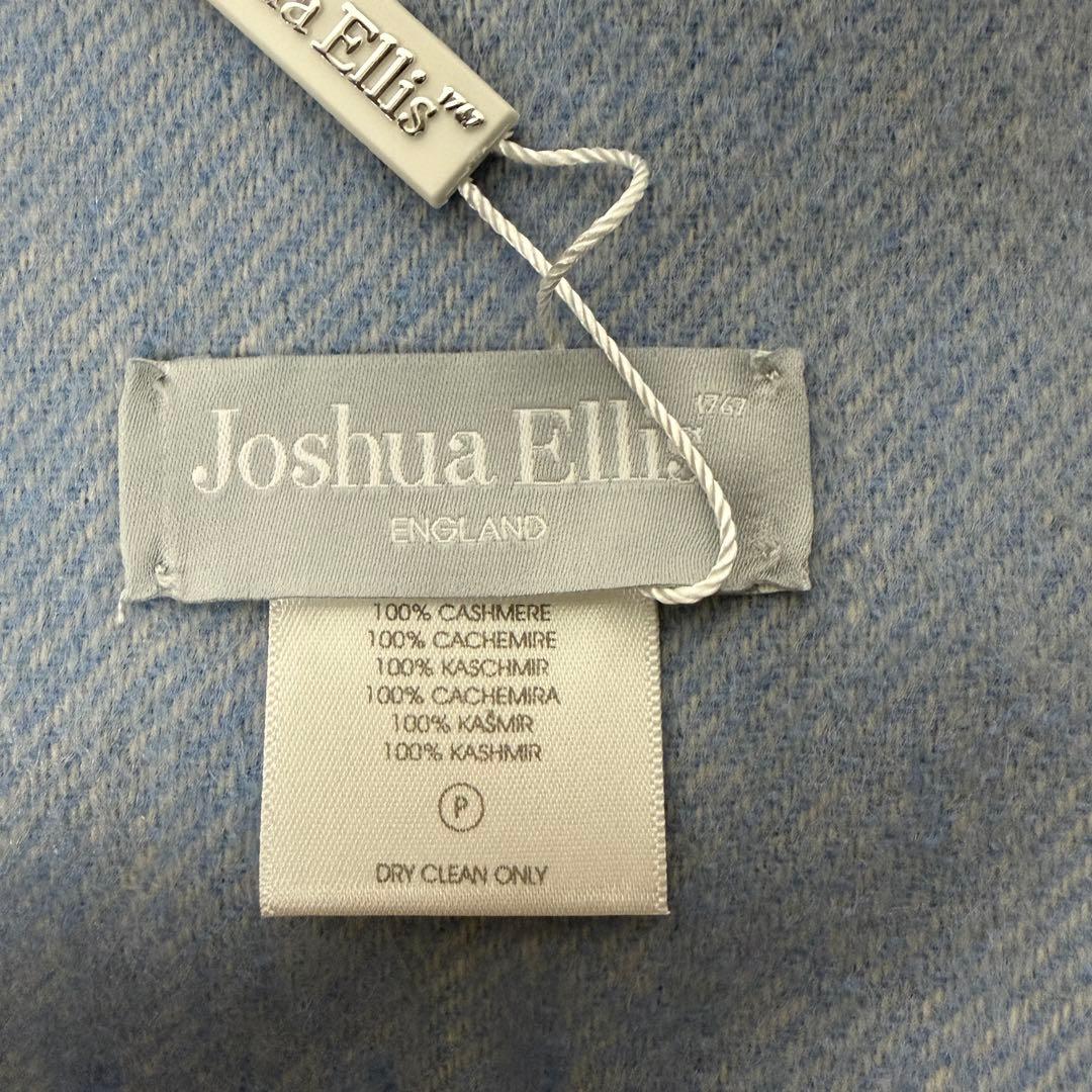 新品タグ付　ジョシュアエリス　大判　ストール　カシミヤ100%ブロックチェック