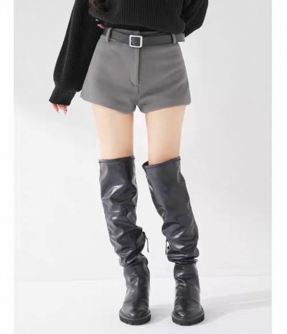 新品ダーリッチ　Darich　メルトンミドルショートパンツ　グレー　S