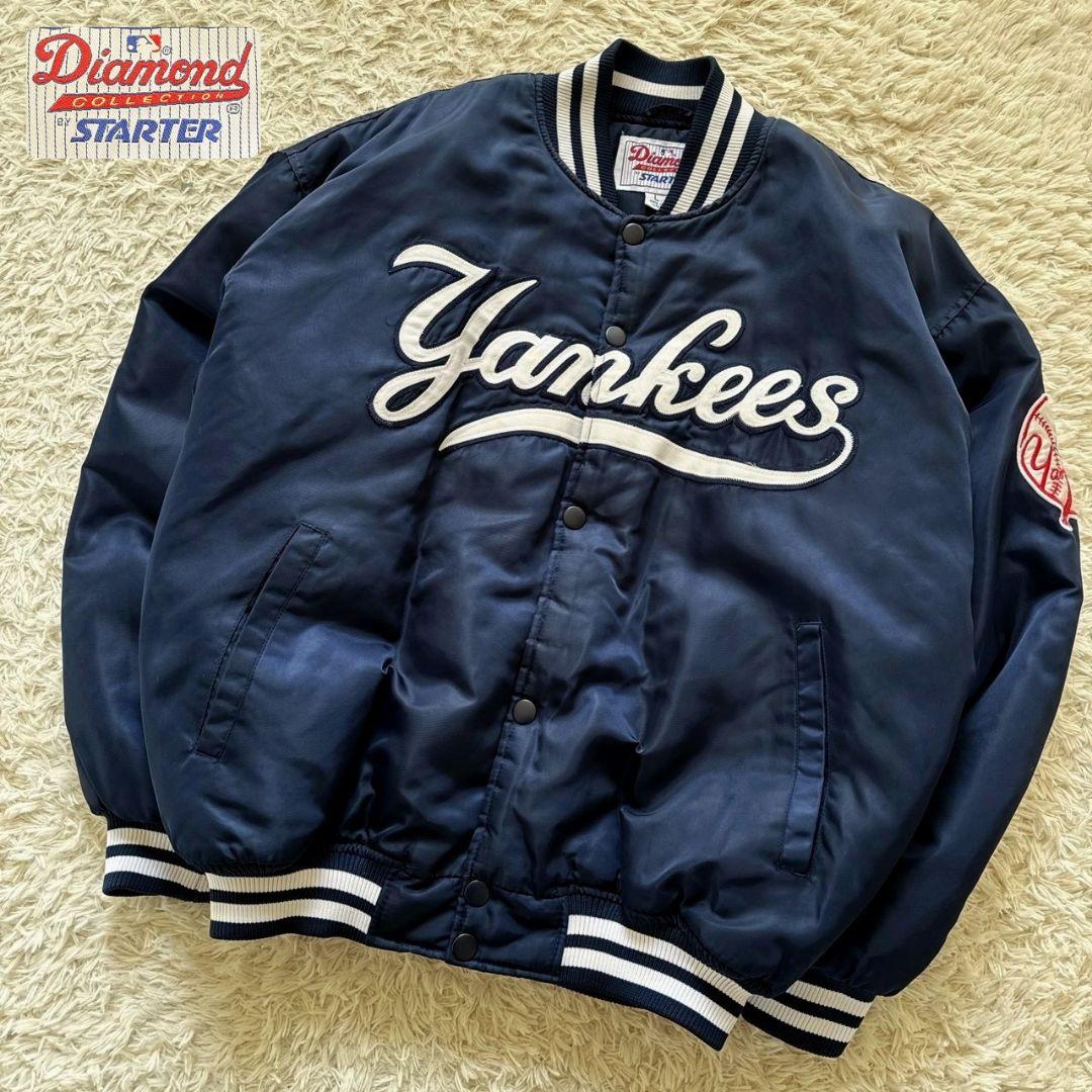90s 美品 MLB STARTER製 ヤンキース ナイロンスタジャン ブルゾン