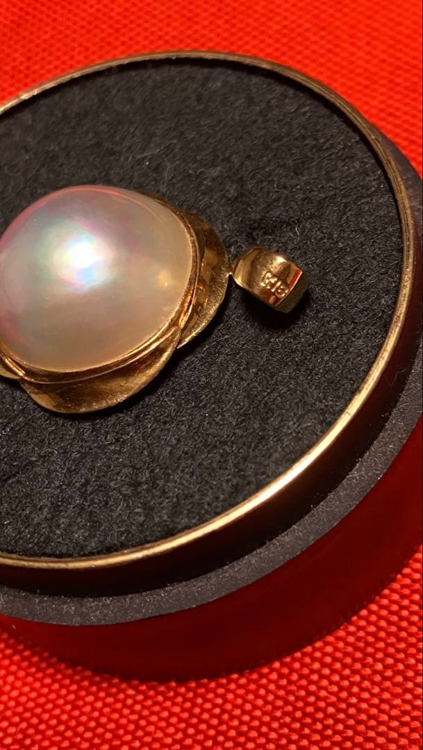 大粒マベパールペンダントトップ18K