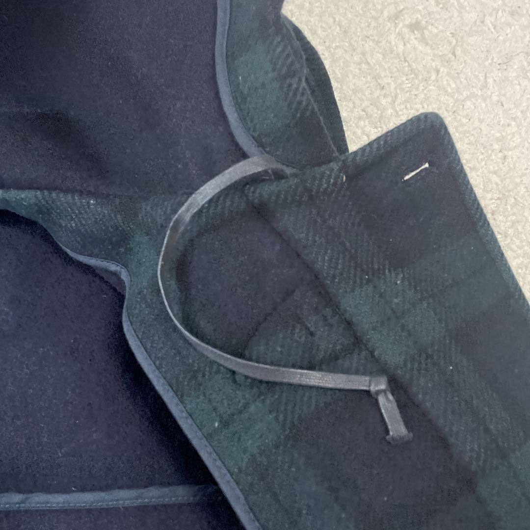 美品VAN JACKET メンズ　ロングダッフルコート　チェック　グリーンLL