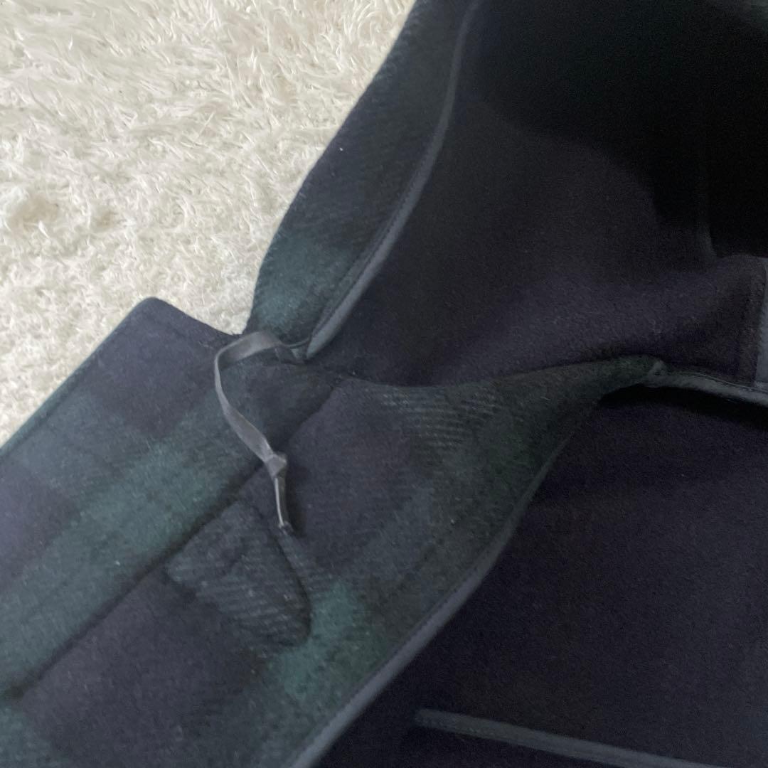 美品VAN JACKET メンズ　ロングダッフルコート　チェック　グリーンLL