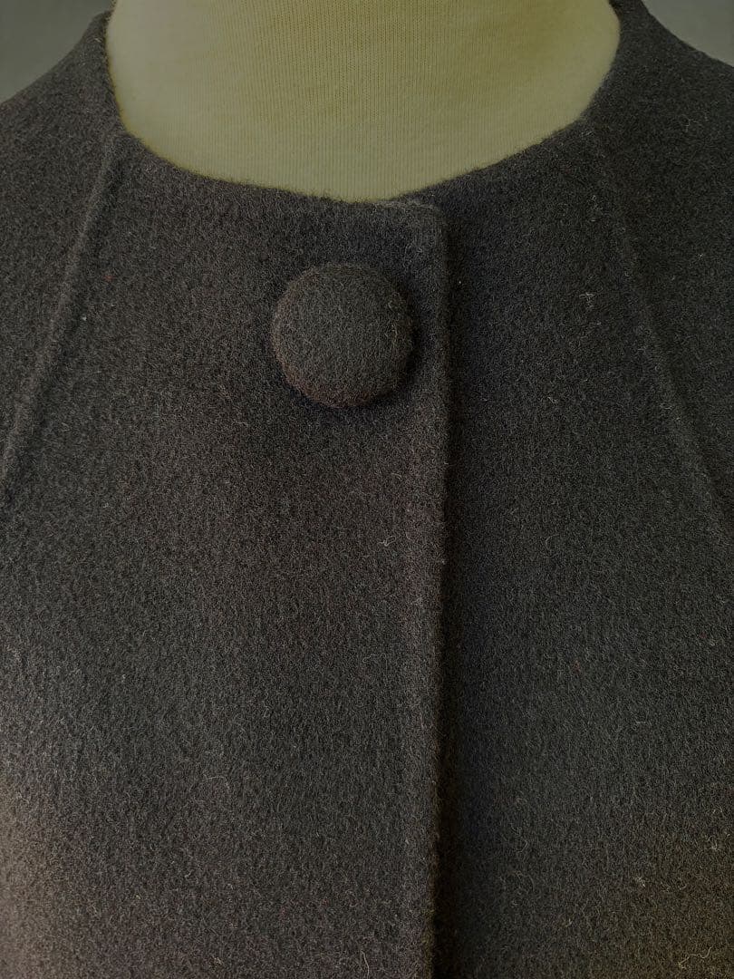 新品　東京ソワール　カシミヤ混　ブラック ロングコート