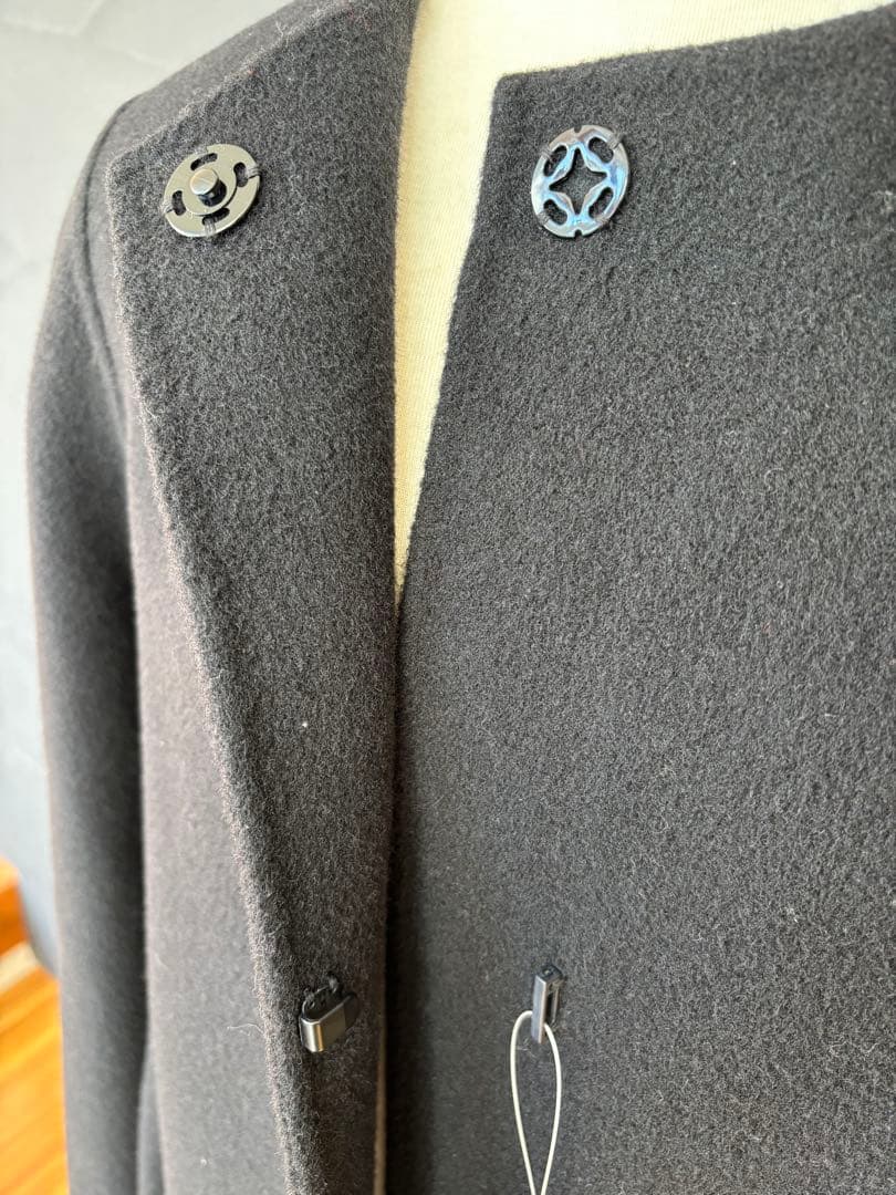 新品　東京ソワール　カシミヤ混　ブラック ロングコート