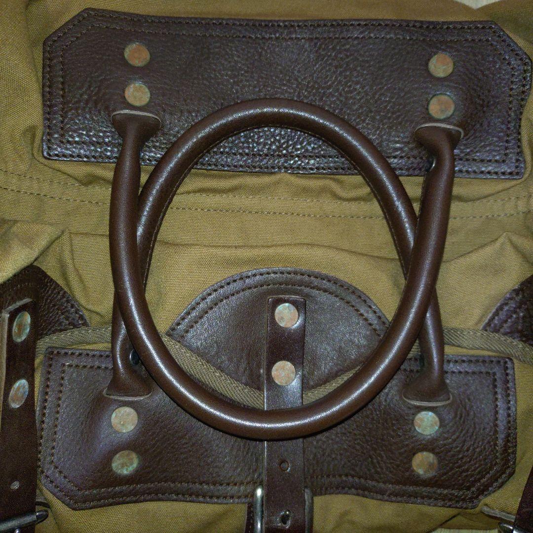 ウエアハウス WH5218 レザー＆キャンバス ボストンバッグ ブラウン