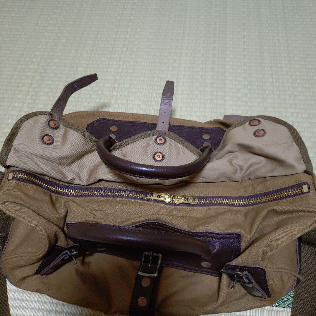 ウエアハウス WH5218 レザー＆キャンバス ボストンバッグ ブラウン