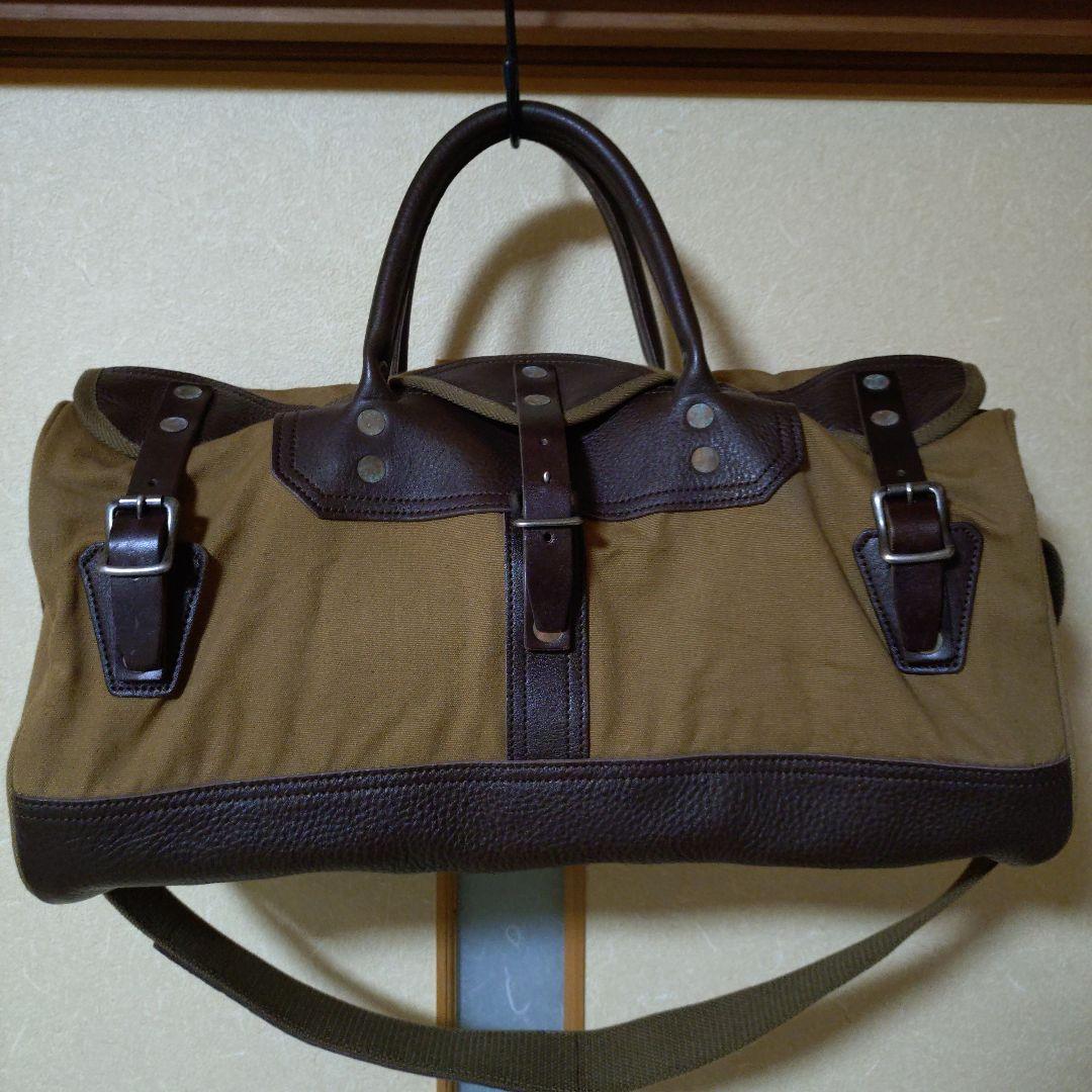 ウエアハウス WH5218 レザー＆キャンバス ボストンバッグ ブラウン