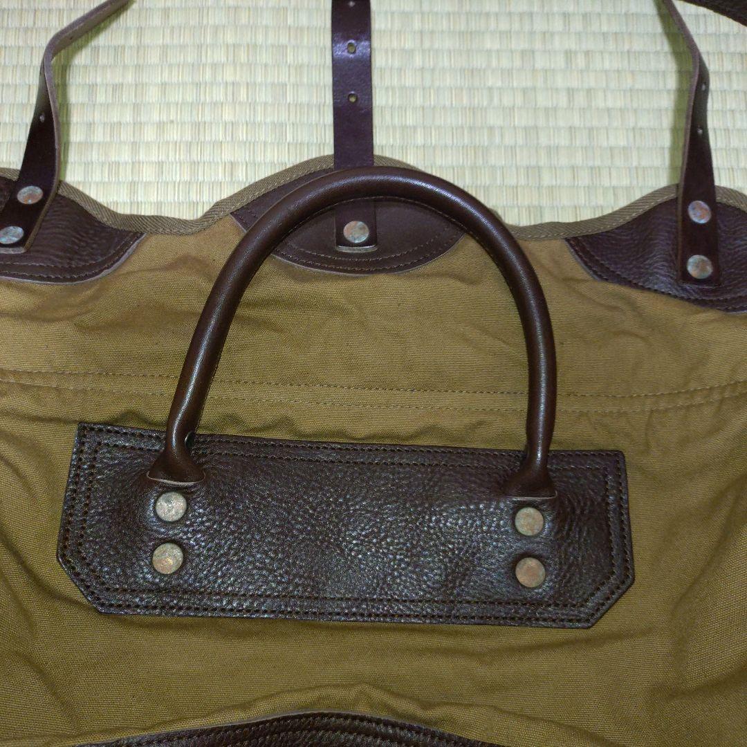 ウエアハウス WH5218 レザー＆キャンバス ボストンバッグ ブラウン