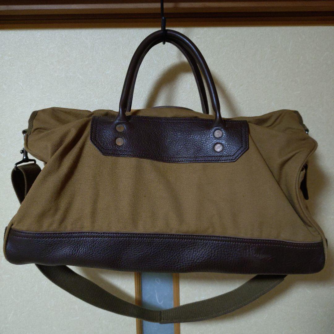 ウエアハウス WH5218 レザー＆キャンバス ボストンバッグ ブラウン