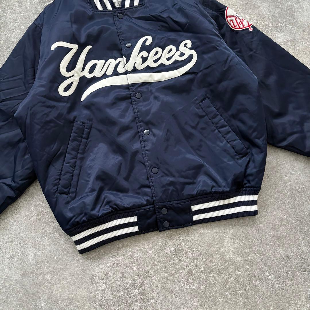 【Majestic】極美品 マジェスティック ヤンキース スタジャン 筆記体刺繍