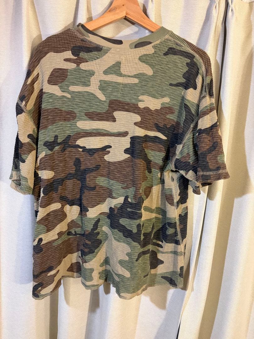 Stüssy カモ柄サーマルTシャツ M 25SS