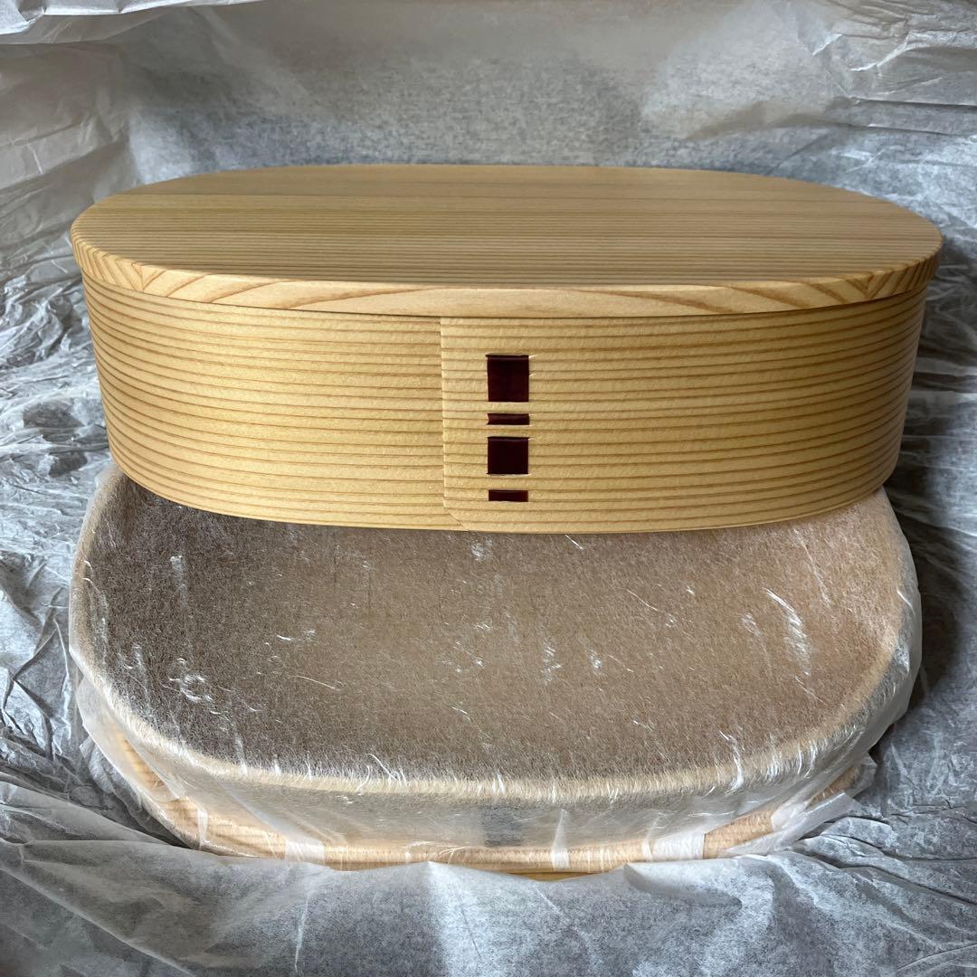 大館工芸社　曲げわっぱ　小判弁当(大)セット
