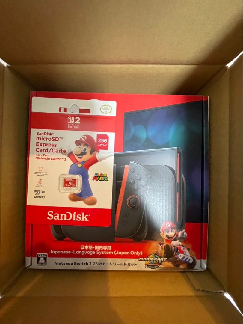 【新品・未開封】Switch2 マリオカートセット＋SDカード256GB