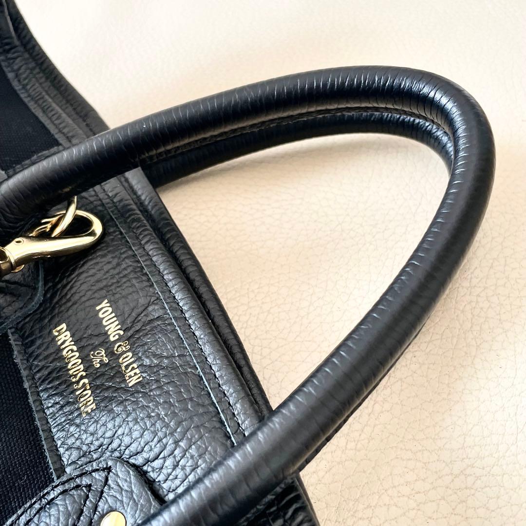 YOUNG&OLSEN fo SALON 2WAYキャンバスショルダー別注品 黒