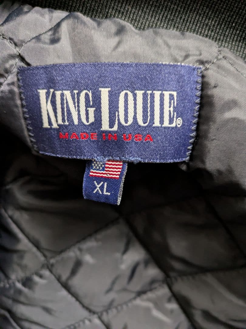 90s USA製 King Louie UAW スタジャン XL ブラック f2