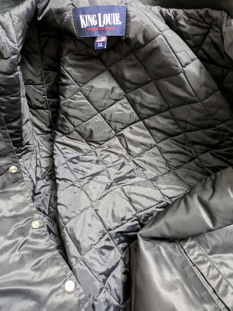 90s USA製 King Louie UAW スタジャン XL ブラック f2