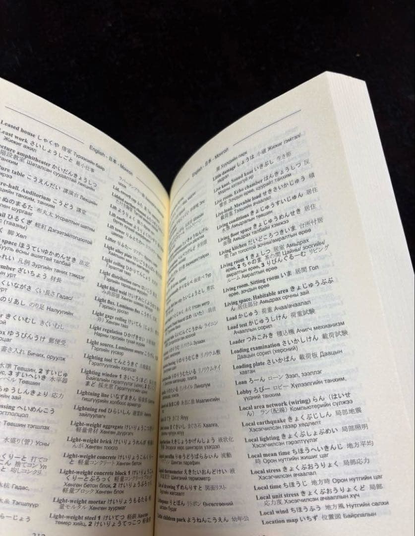 建築用語辞典 英語-モンゴル語-日本語