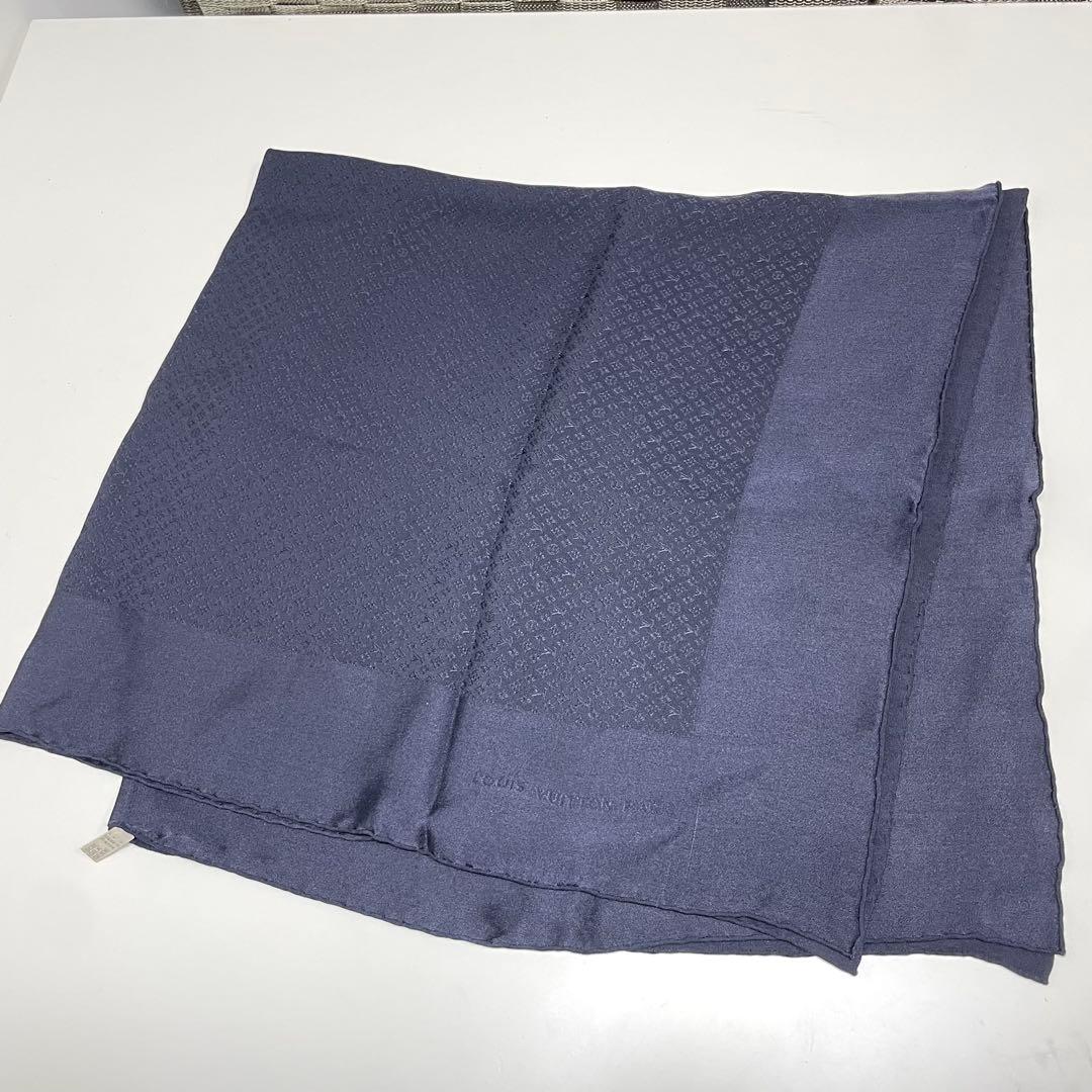 j*e様 Louis Vuitton シルク ストール ダークブルー