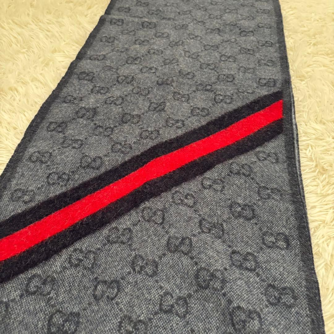 GUCCI グッチ GG シェリーライン マフラー ストール ウール×アルパカ