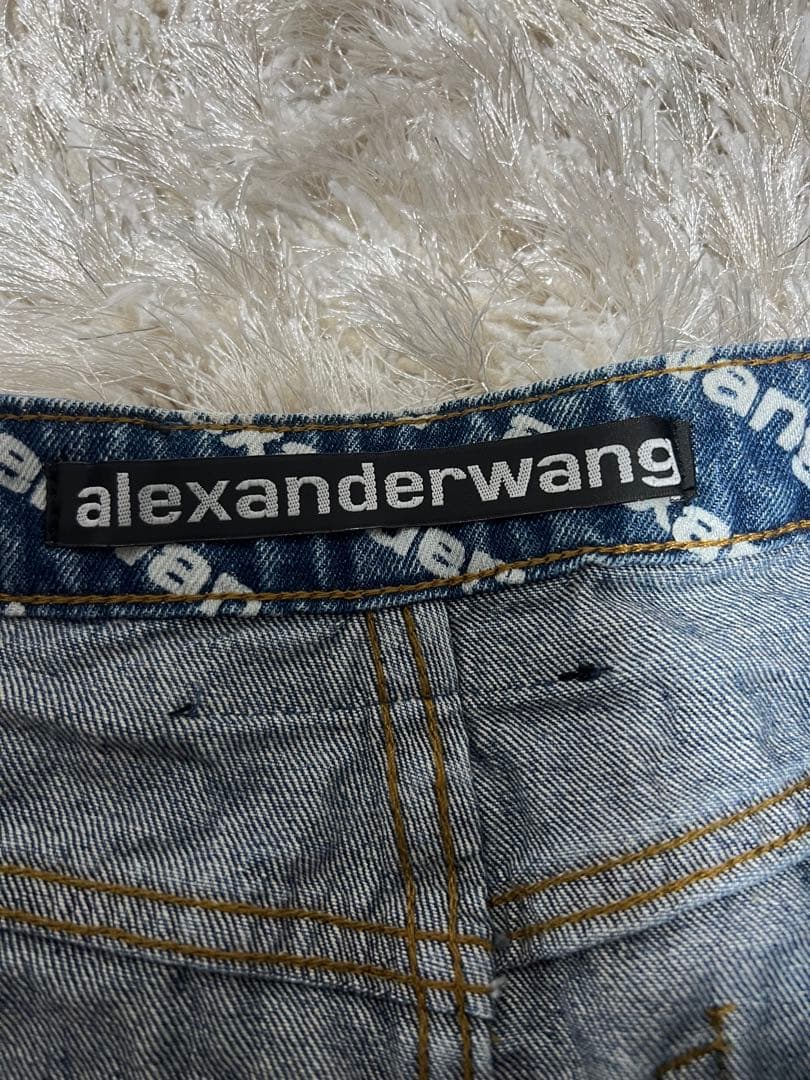 alexanderwang ロゴプリント ショートパンツ 28