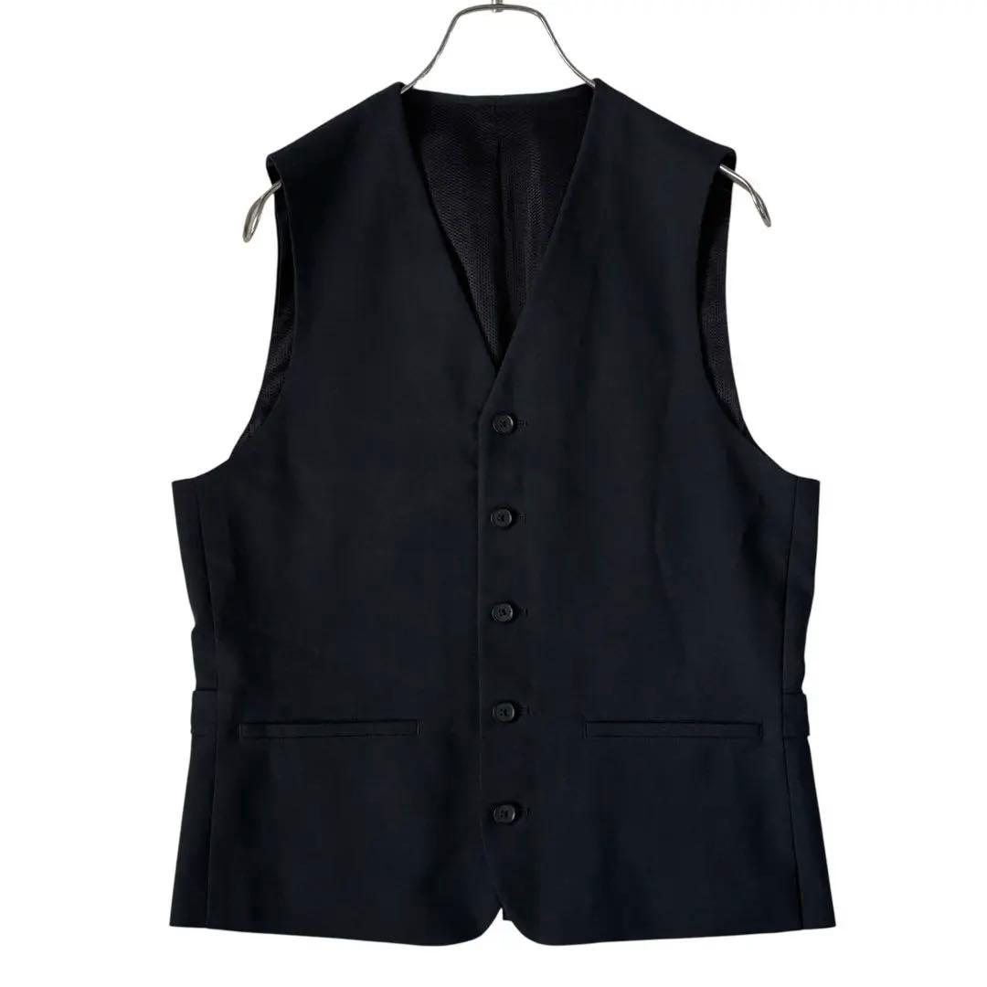 極美品 デサント 3ピース スーツ セットアップ ストレッチ ウォッシャブル　黒