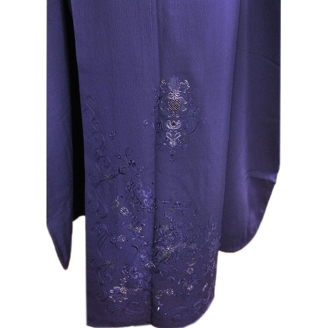 成人式振袖6点セット紫モード無地帯新品小物帯揚げ帯締め重ね衿フリルSP13