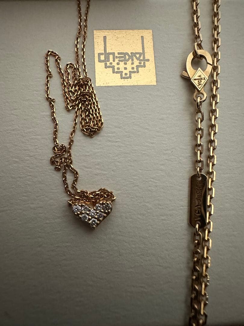 TAKE-UP ダイヤ　地金　リバーシブル　ネックレス　k18PG