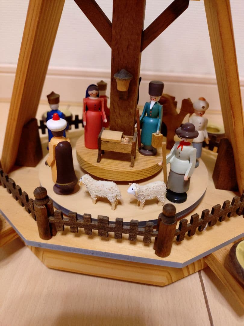 ドイツ　クリスマスピラミッド　キャンドルスタンド