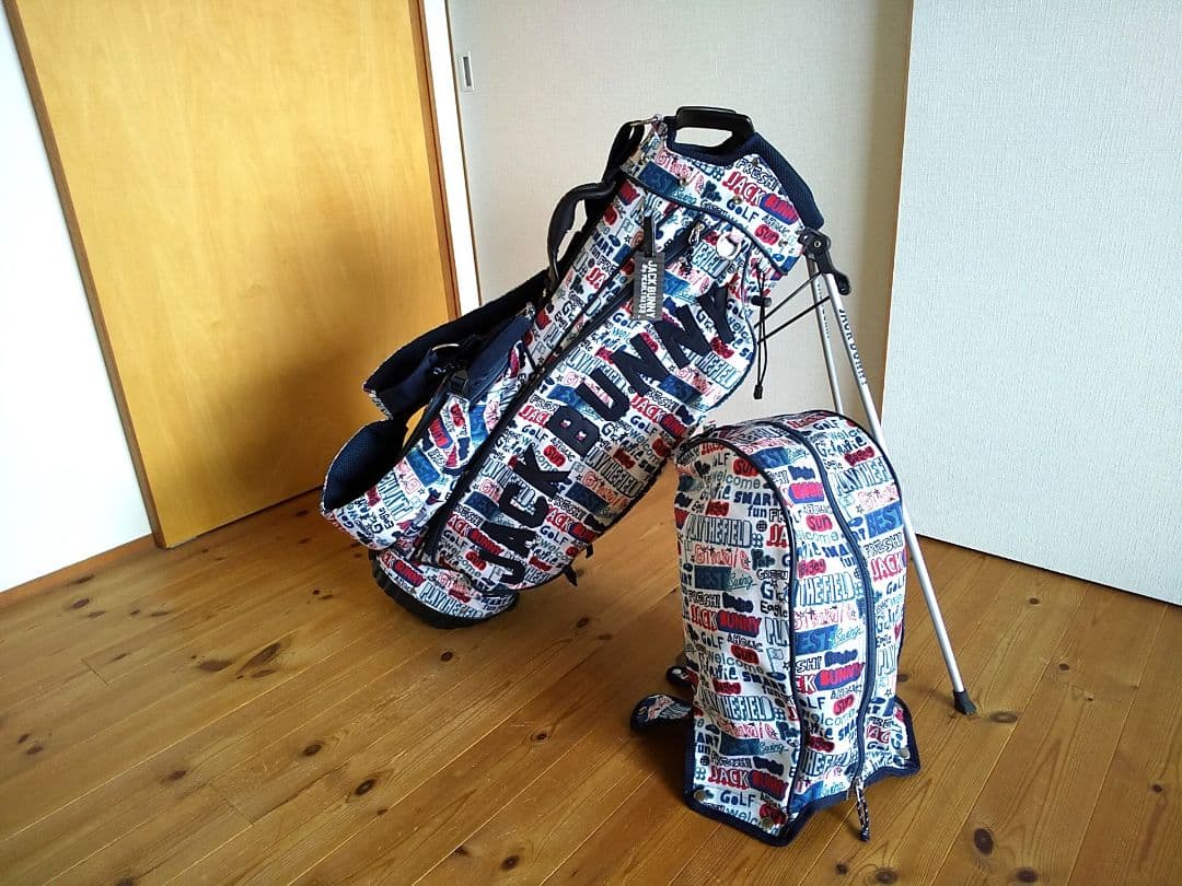 ★ジャックバニー★Jack Bunny!! ★総柄★スタンド式★キャディバッグ★