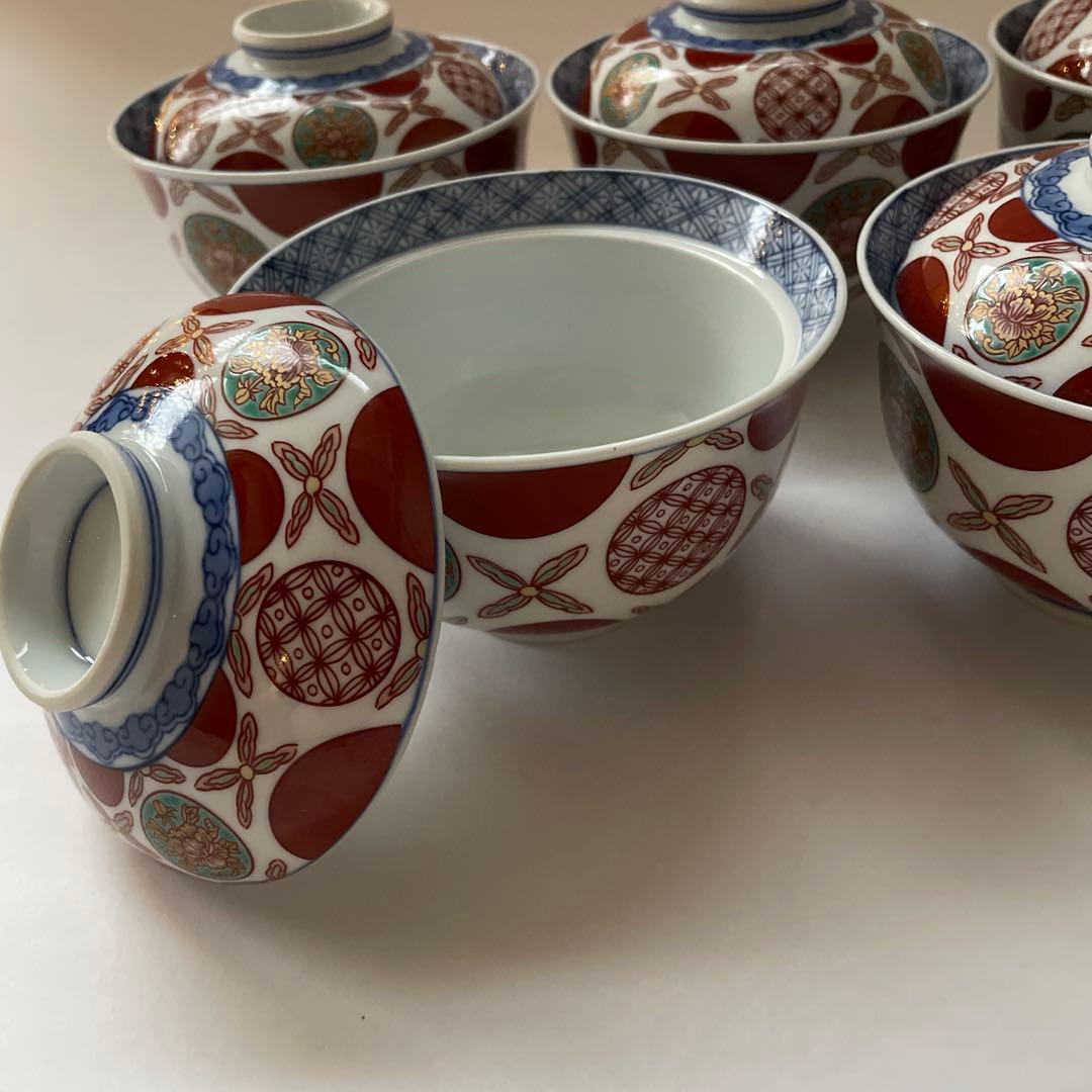 【希少】最高級 有田焼 其泉 丼 小どん 金彩 赤絵 丸紋 古伊万里 蓋付