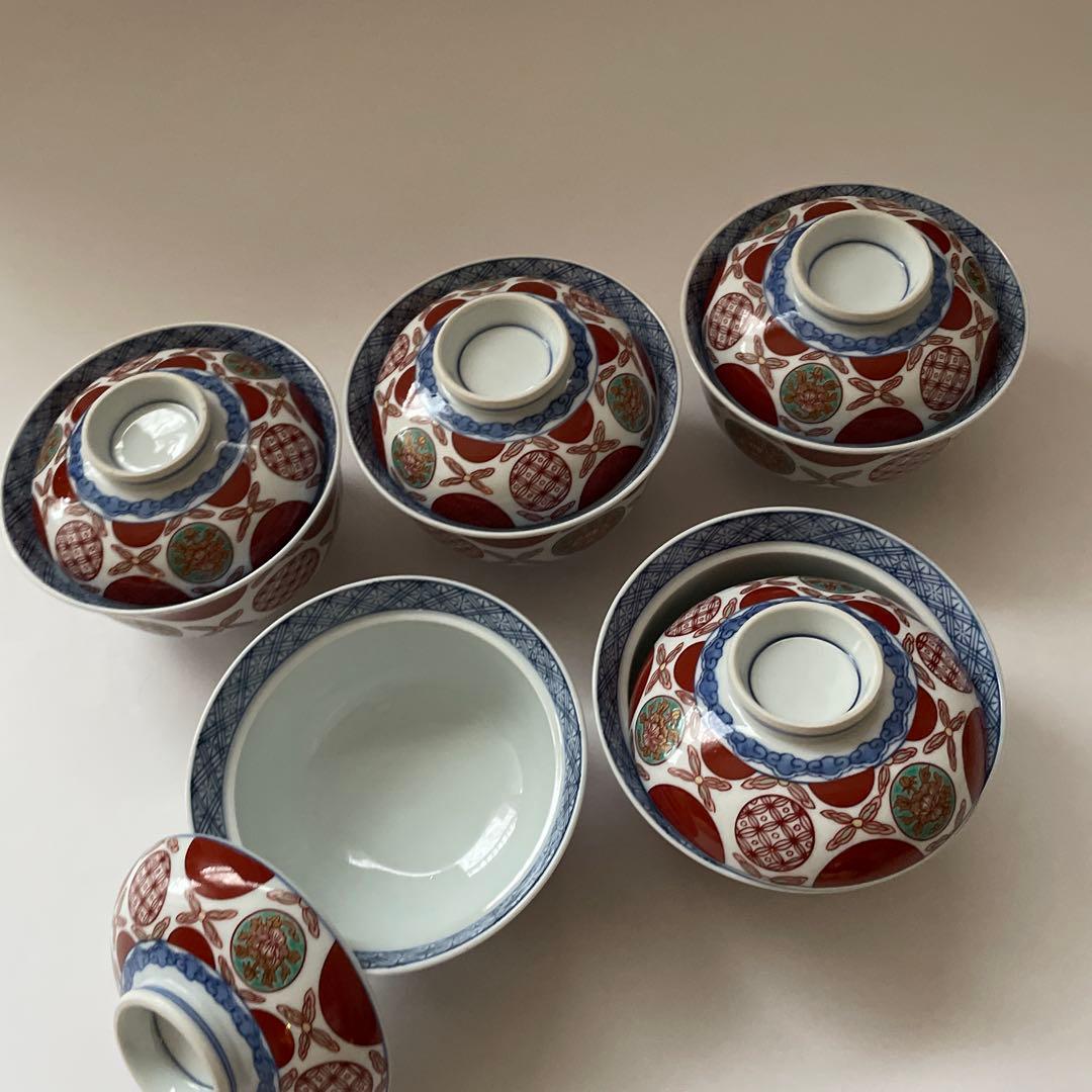 【希少】最高級 有田焼 其泉 丼 小どん 金彩 赤絵 丸紋 古伊万里 蓋付