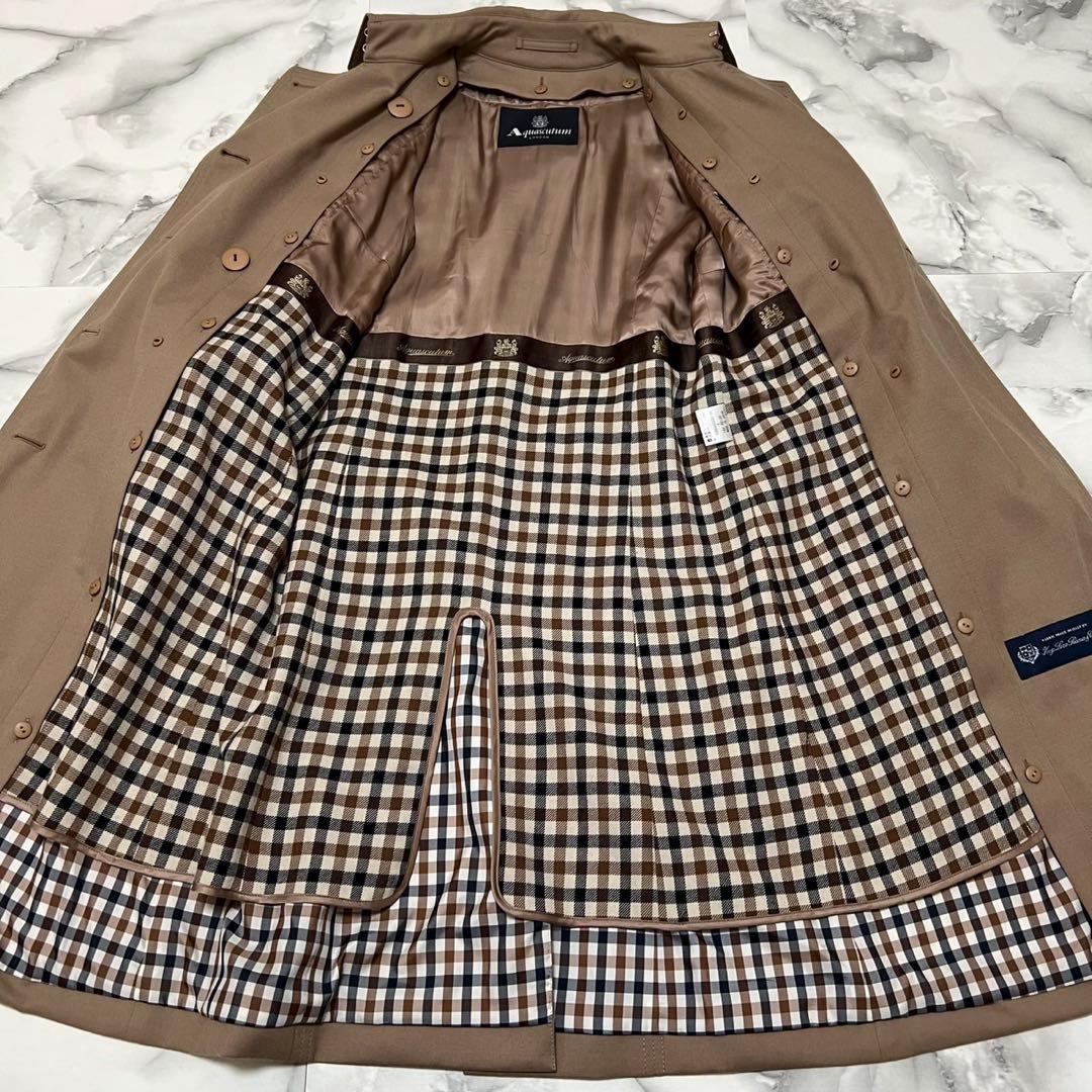 【美品】アクアスキュータム　ロロピアーナ　トレンチコート　ロング丈　ベージュ　8