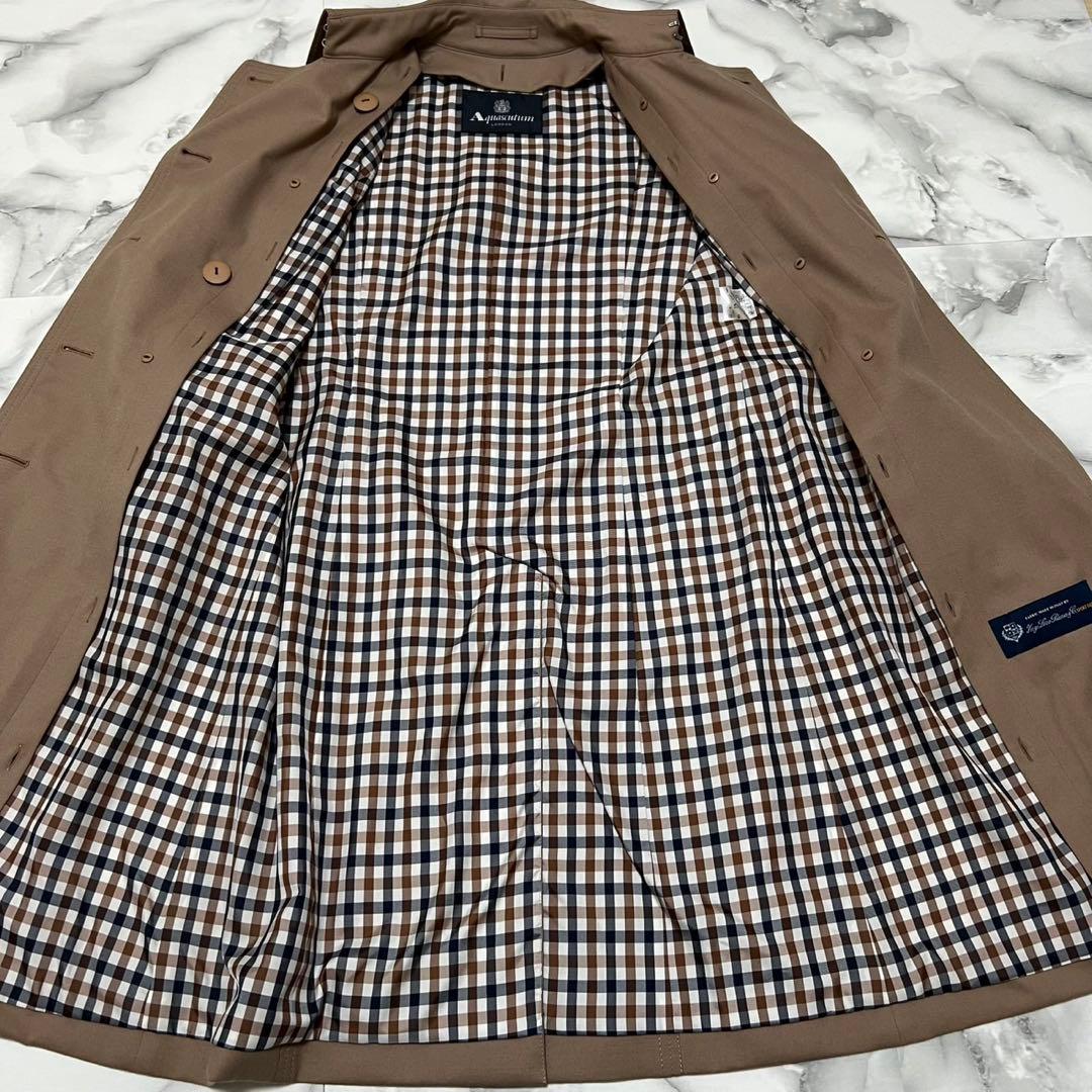 【美品】アクアスキュータム　ロロピアーナ　トレンチコート　ロング丈　ベージュ　8