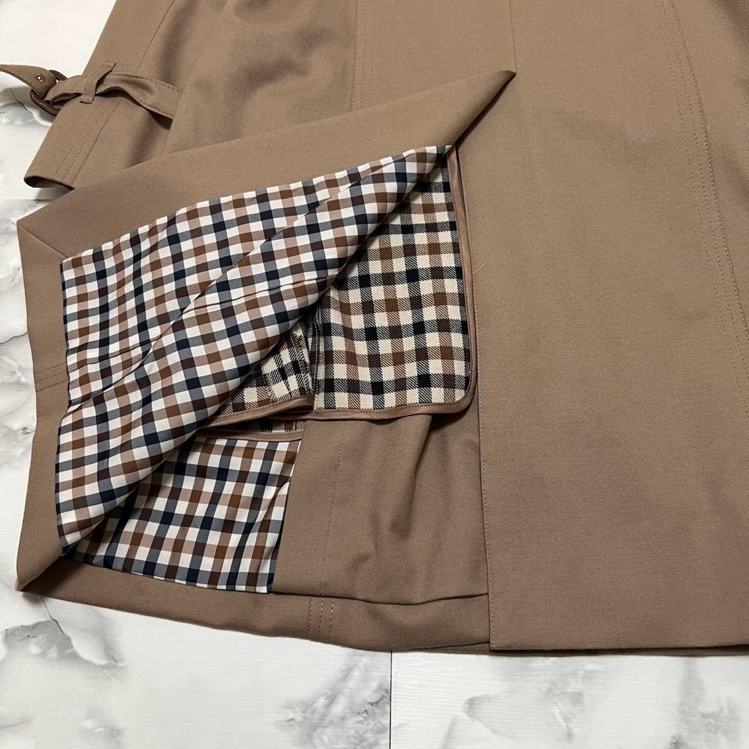 【美品】アクアスキュータム　ロロピアーナ　トレンチコート　ロング丈　ベージュ　8