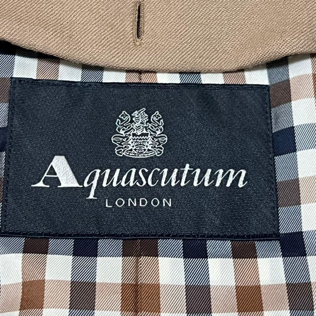 【美品】アクアスキュータム　ロロピアーナ　トレンチコート　ロング丈　ベージュ　8