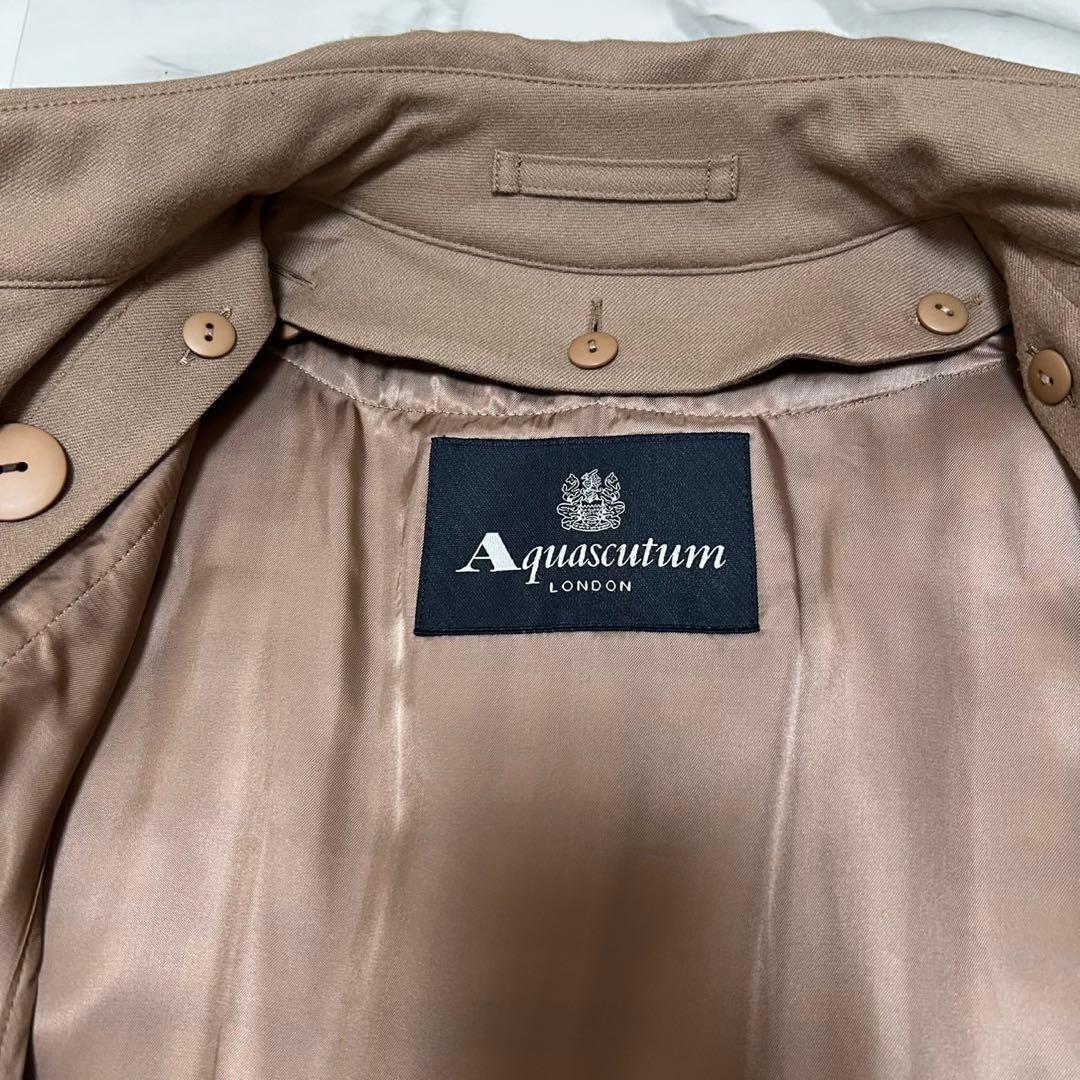 【美品】アクアスキュータム　ロロピアーナ　トレンチコート　ロング丈　ベージュ　8