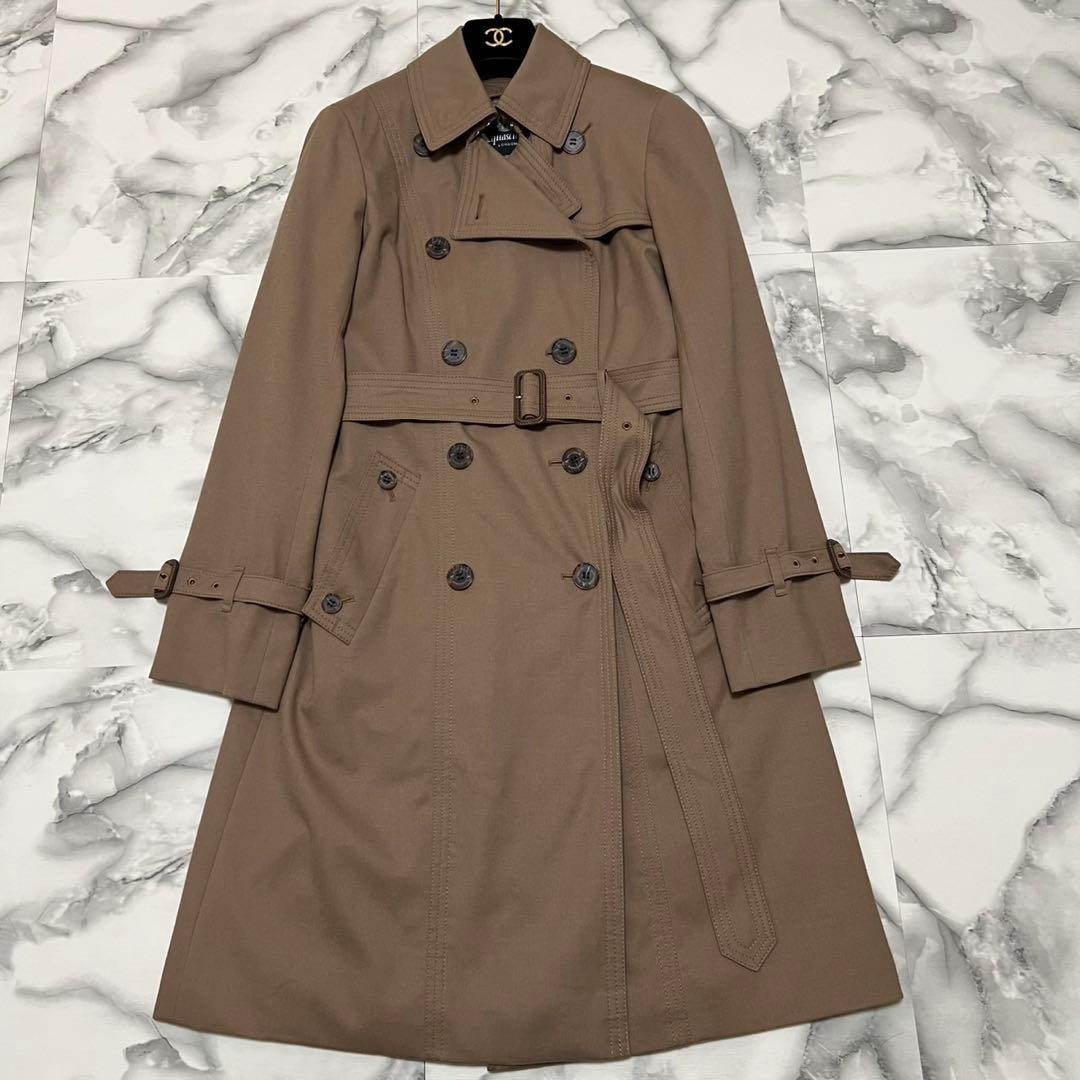【美品】アクアスキュータム　ロロピアーナ　トレンチコート　ロング丈　ベージュ　8