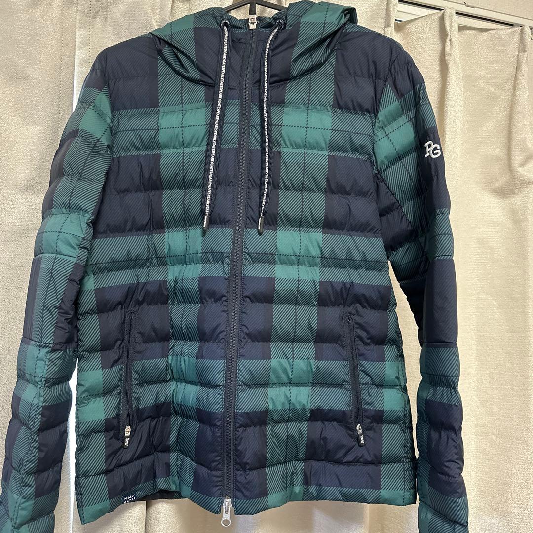 【Sサイズ】PEARLY GATES チェック柄中綿フードジャケット