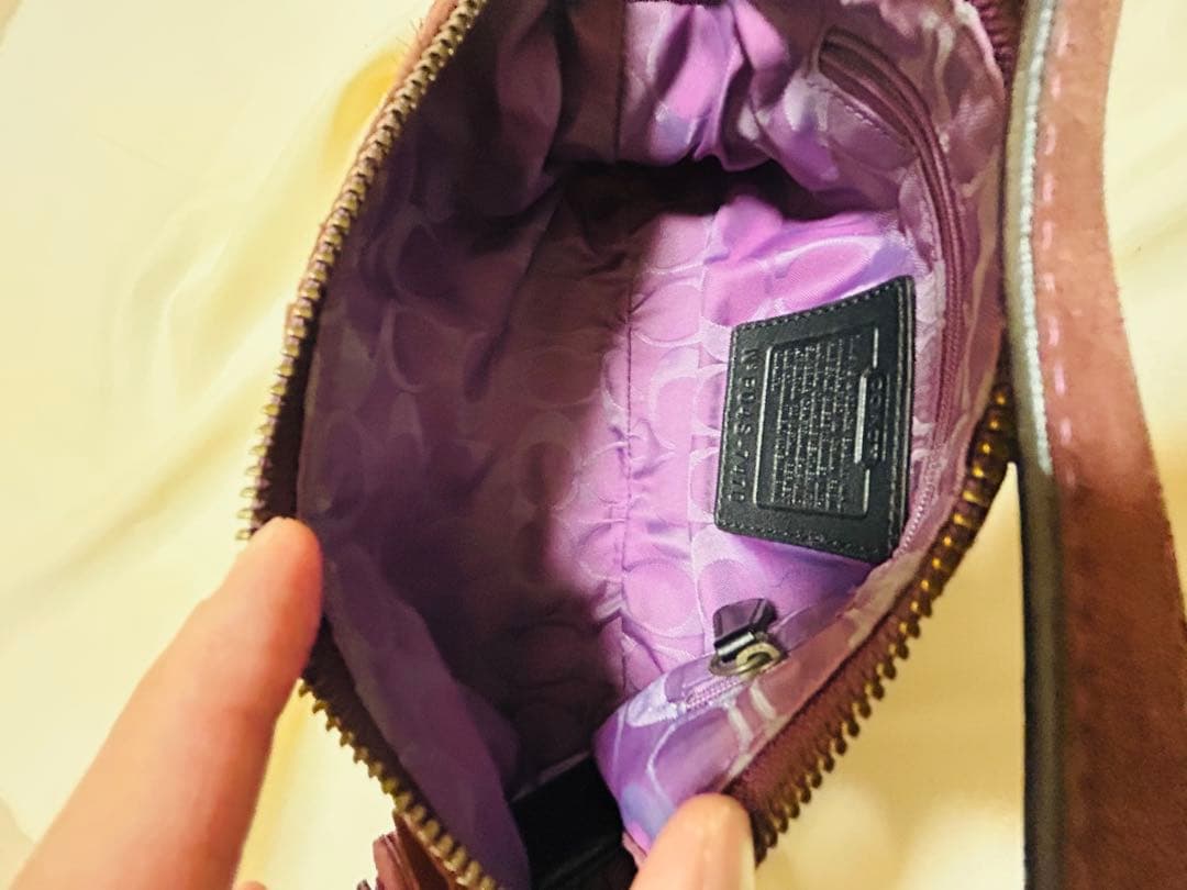 コーチ★ COACH 紫 スエード ヴィンテージ バッグ