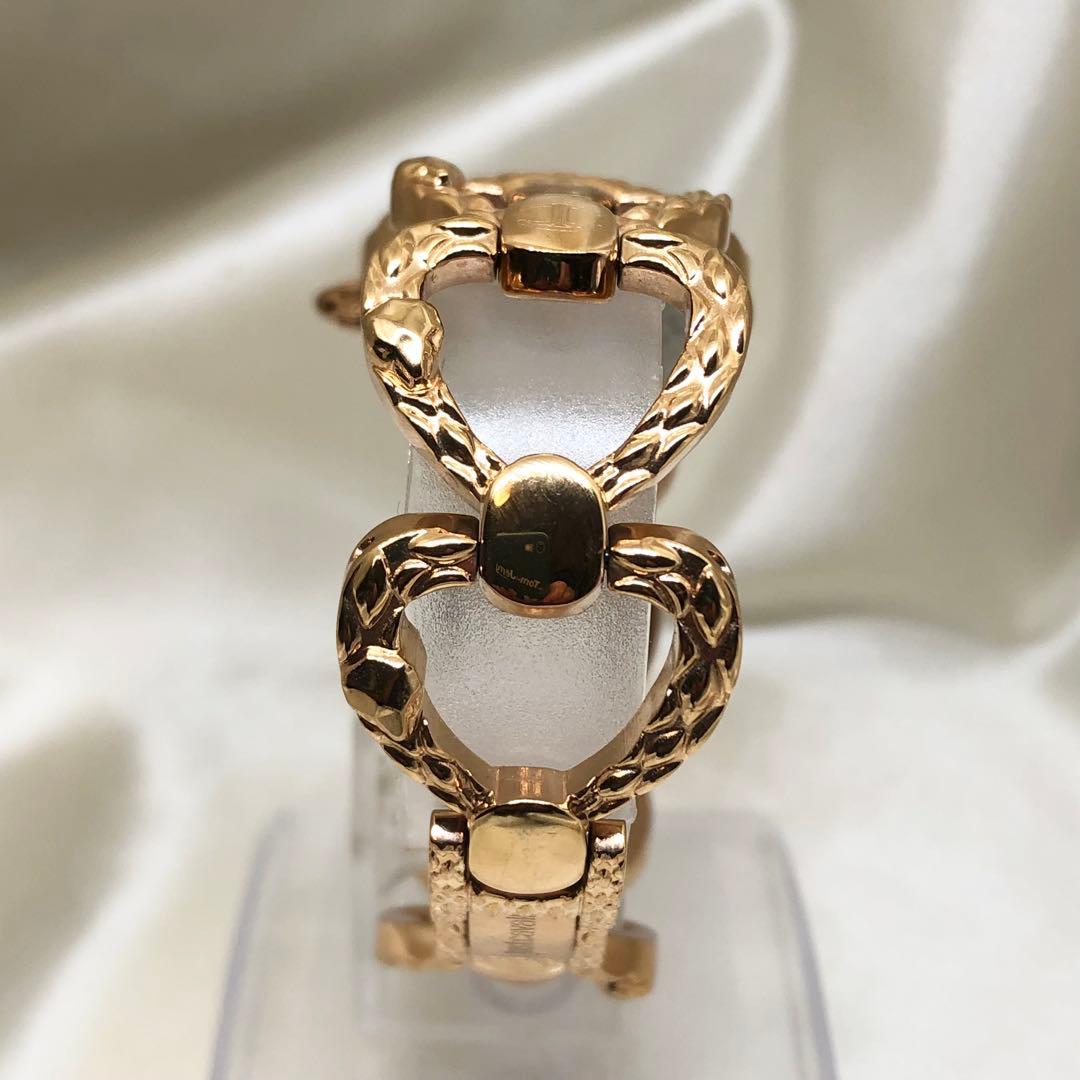 【稼働品】ジャストカヴァリ　シェル文字盤　クォーツ　腕時計　美品